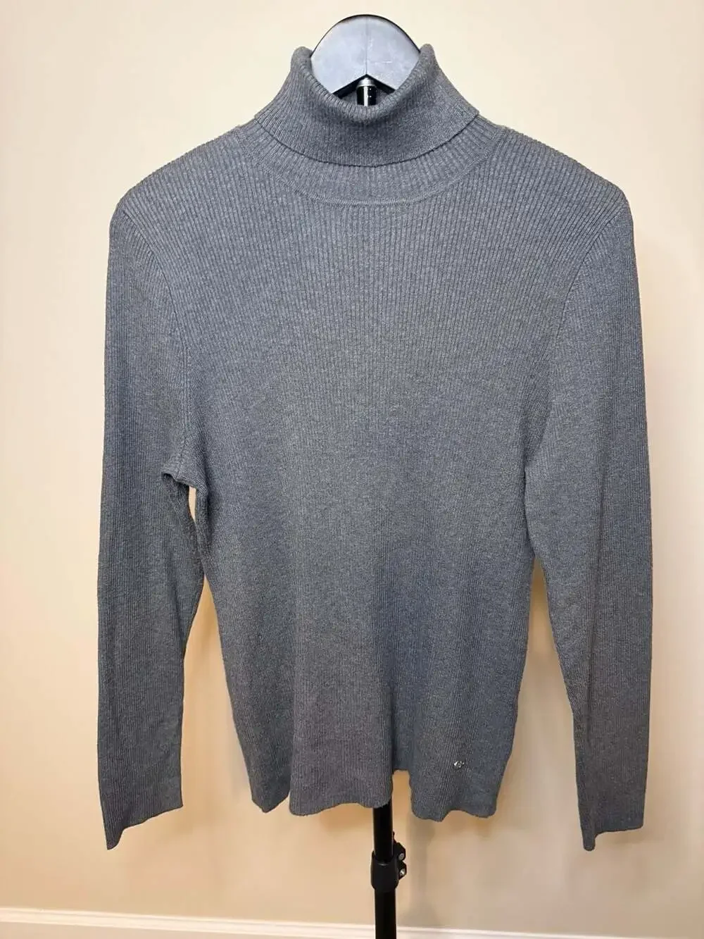 Lauren Ralph Lauren Ribbed Turtleneck Sweater Gray Size‎ XL